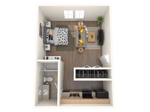 Westchase Apartments in Harvey, LA photo of Studio A floorplan